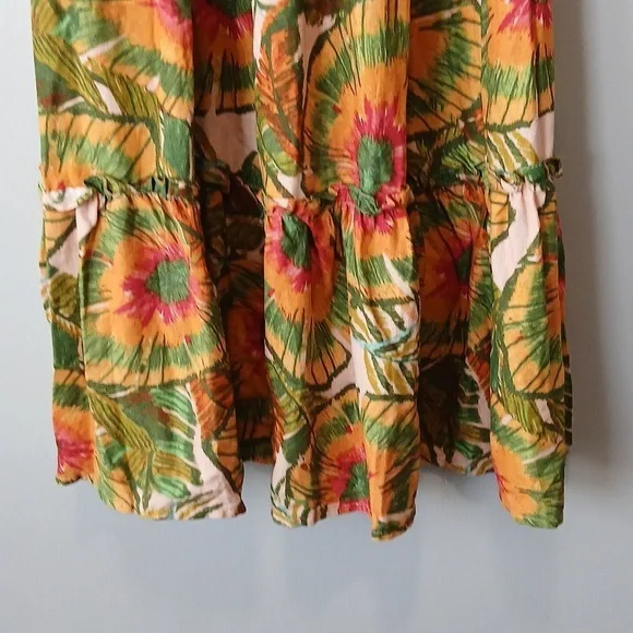 Cynthis Rowley Linen Blend Tropical Maxi Skirt Women's Small Resortwear … - Picture 3 of 6